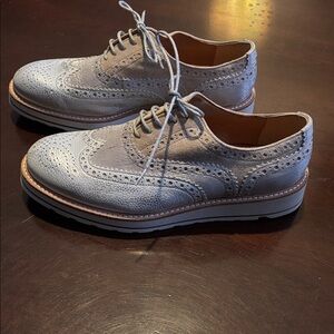 Lloyd Germany Women’s Wing Tip Style Gray Lace Tie Loafers